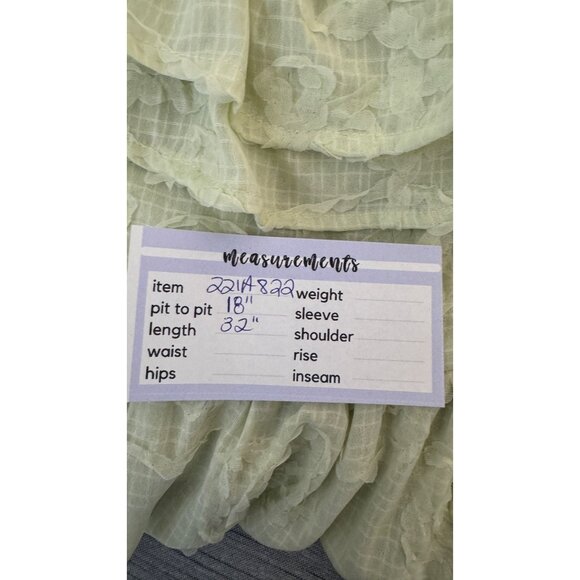NWT All In Favor Medium Pistachio Ruffled Mini Dress Open Back & Adjustable Tie - Picture 15 of 16